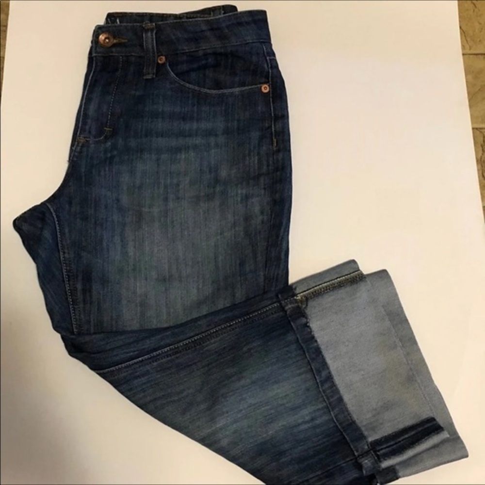 Merona Crop Jeans Women’s Size 6 R Cuffed Denim Cotton Blend - Picture 12 of 12